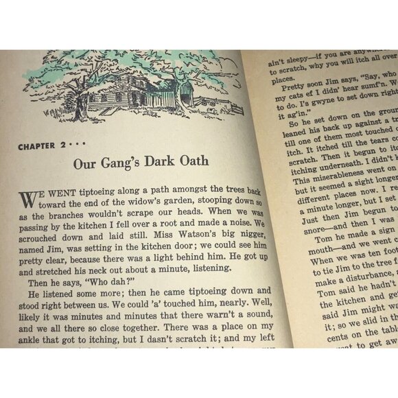 Mark Twains Huckleberry Finn Modern Abridged Edition Hardcover Book - Picture 6 of 8